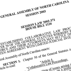 Does North Carolina recognize and authorize Collaborative Law?
