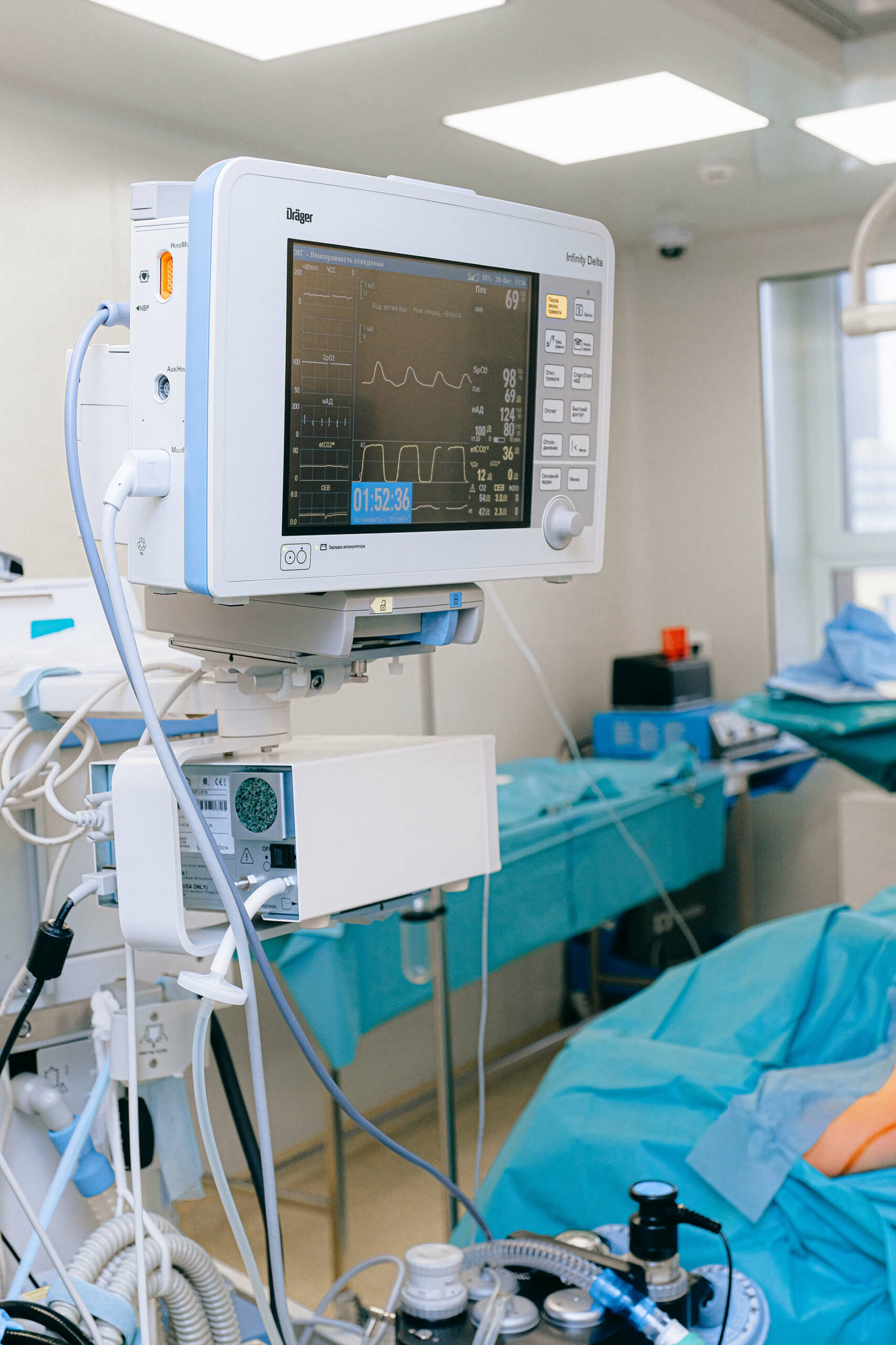 medical equipment in operation room